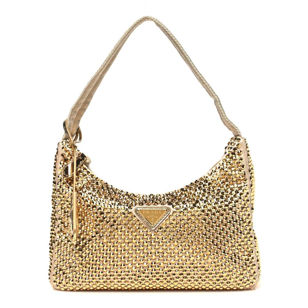 Prada Satin Crystal Mini Re-Edition Bag #265119P20B